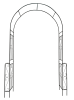 Metal Garden Arch W55'' x H94.5'' Garden Arbor Trellis Climbing Plants Support Rose Arch Outdoor Arch White