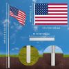 25 ft. Telescopic Aluminum Flagpole with U.S. Flag Ball