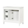 36" Bathroom Vanity with Sink Top, Bathroom Vanity Cabinet with Two Doors and Three Drawers, Solid Wood , MDF Boards ,One Package