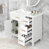 36" Bathroom Vanity with Sink Top, Bathroom Vanity Cabinet with Two Doors and Three Drawers, Solid Wood , MDF Boards ,One Package