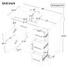 36" Bathroom Vanity with Sink Top, Bathroom Vanity Cabinet with Two Doors and Three Drawers, Solid Wood , MDF Boards ,One Package