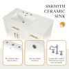 36" Bathroom Vanity with Sink Top, Bathroom Vanity Cabinet with Two Doors and Three Drawers, Solid Wood , MDF Boards ,One Package