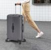 Luggage Set 4 pcs (20"/24"/29"/Travel Bag), PC+ABS Durable Lightweight Luggage with Collapsible Cup Holder, 360¬∞ Silent Spinner Wheels, TSA Lock, Gra