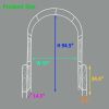 Metal Garden Arch W55'' x H94.5'' Garden Arbor Trellis Climbing Plants Support Rose Arch Outdoor Arch White