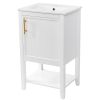 20" Bathroom Vanity with Sink, Bathroom Cabinet with Soft Closing Door, Storage Rack and Open Shelf